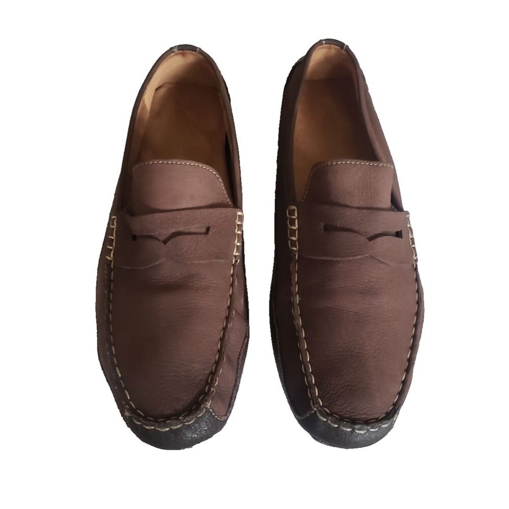 Cole Haan Brown Leather Penny Loafers Driving Shoes C31489 Men's Size 12 M